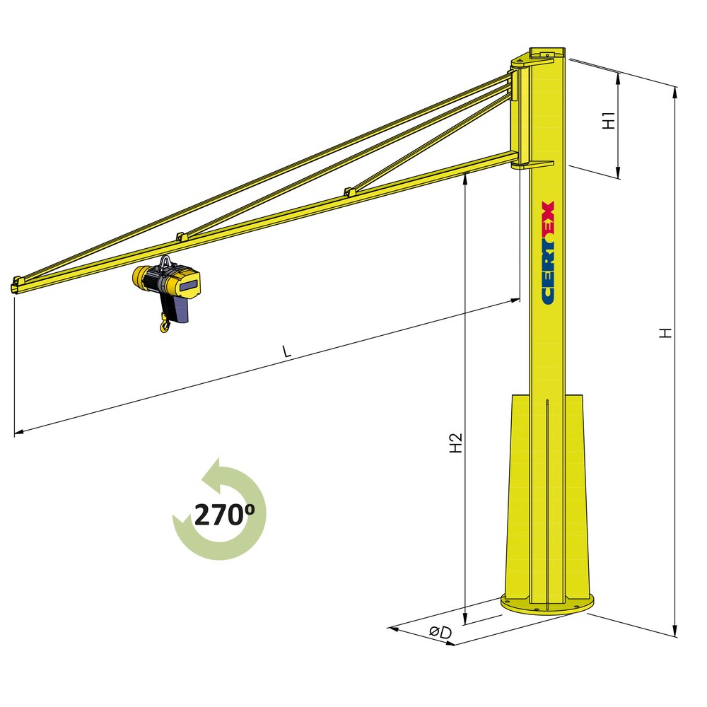 Pillar Jib Crane Type SK-C | Certex Lithuania